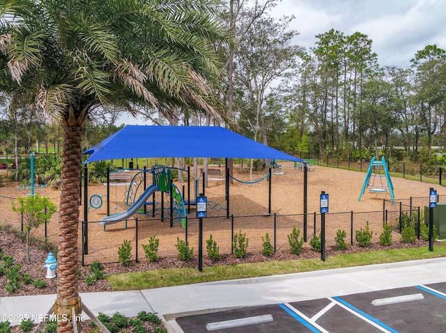 community playground featuring fence