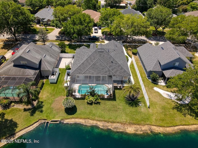 bird's eye view with a residential view