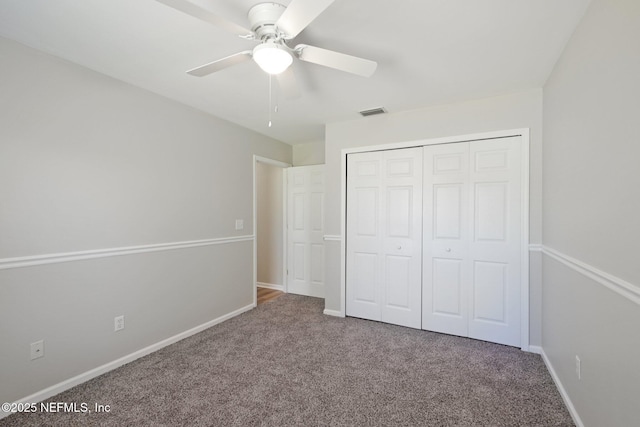 2734 Indigo Hills Ct, Jacksonville, FL 32221 - unfurnished bedroom featuring a closet, carpet, visible vents, and baseboards