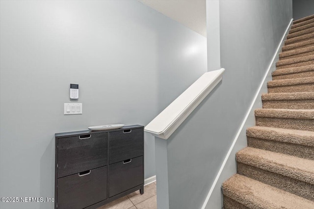 1580 Landau Rd, Jacksonville, FL 32225 - stairs with tile patterned flooring and baseboards