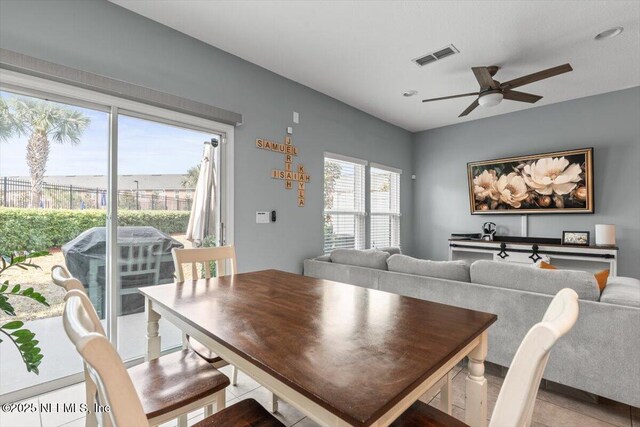 1580 Landau Rd, Jacksonville, FL 32225 - dining room with a ceiling fan