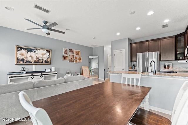 1580 Landau Rd, Jacksonville, FL 32225 - dining space with ceiling fan and recessed lighting