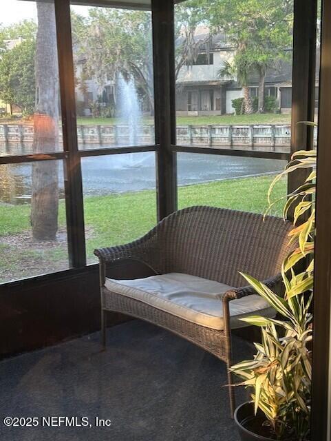 9360 Craven Rd # 607, Jacksonville, FL 32257 - sunroom / solarium with a water view