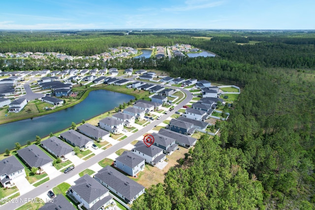 597 Meadow Ridge Dr, Saint Augustine, FL 32092 - aerial view featuring a residential view, a water view, and a wooded view