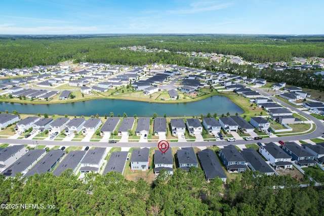 597 Meadow Ridge Dr, Saint Augustine, FL 32092 - birds eye view of property with a wooded view, a water view, and a residential view