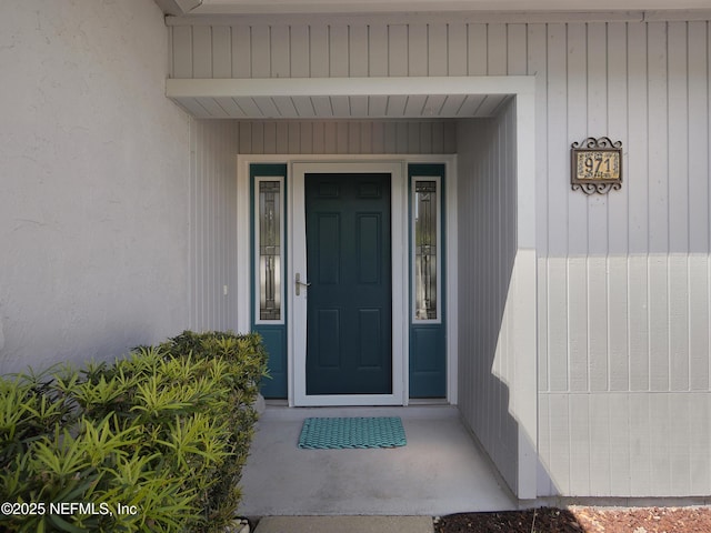view of doorway to property