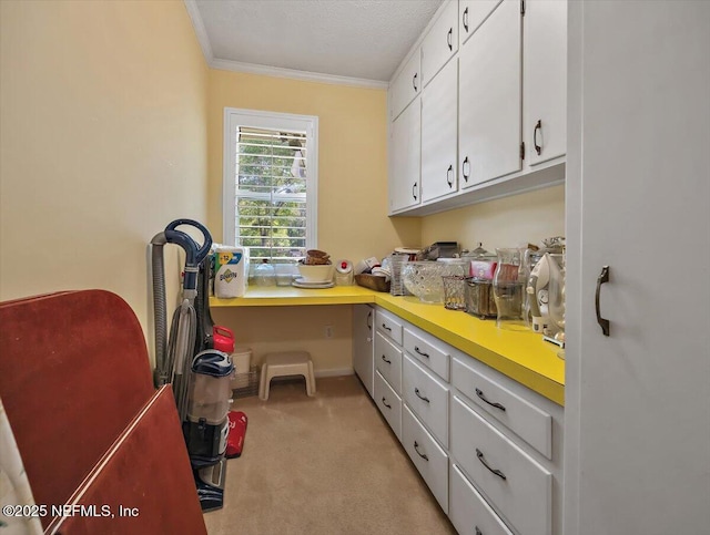 7812 Hunters Grove Rd, Jacksonville, FL 32256 - office area featuring crown molding and light carpet