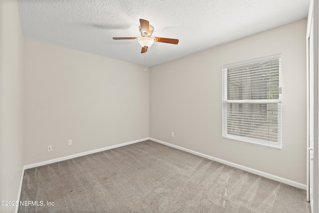 80 St Croix Island Dr, Saint Augustine, FL 32092 - spare room featuring ceiling fan, carpet, plenty of natural light, and a textured ceiling