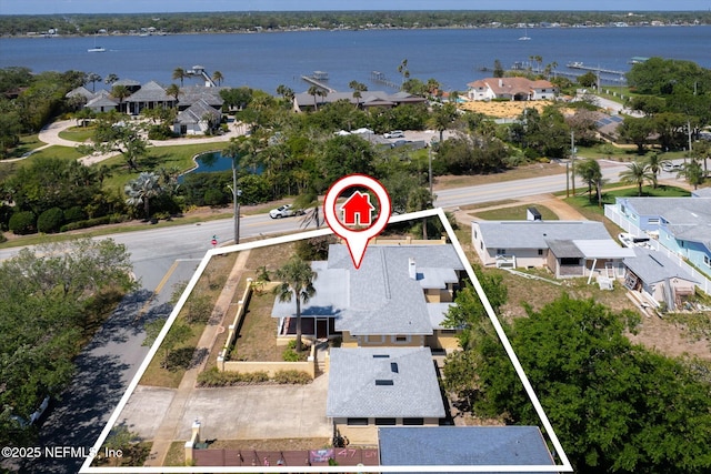 1800 N Halifax Ave, Daytona Beach, FL 32118 - birds eye view of property featuring a residential view and a water view