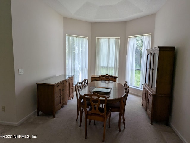 124 Hondo Dr, Saint Augustine, FL 32086 - dining area featuring light colored carpet and baseboards