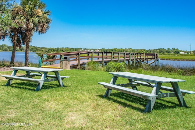 2229 Vista Cove Rd, Saint Augustine, FL 32084 - surrounding community featuring a lawn and a water view