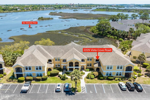 2229 Vista Cove Rd, Saint Augustine, FL 32084 - aerial view of property and surrounding area featuring a nearby body of water