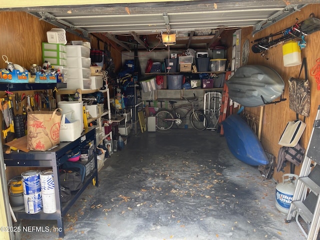 storage area featuring a garage