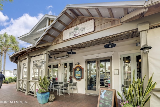 exterior space with french doors