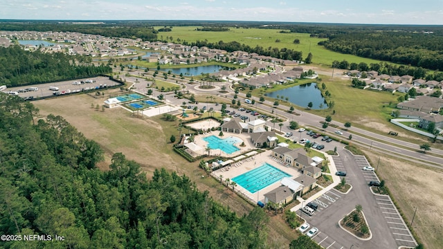 2916 Duck Hollow Ln, Green Cove Springs, FL 32043 - aerial overview of property's location with a pool and a large body of water