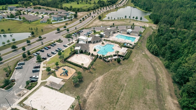 2916 Duck Hollow Ln, Green Cove Springs, FL 32043 - aerial view of property and surrounding area with a pool area and a nearby body of water