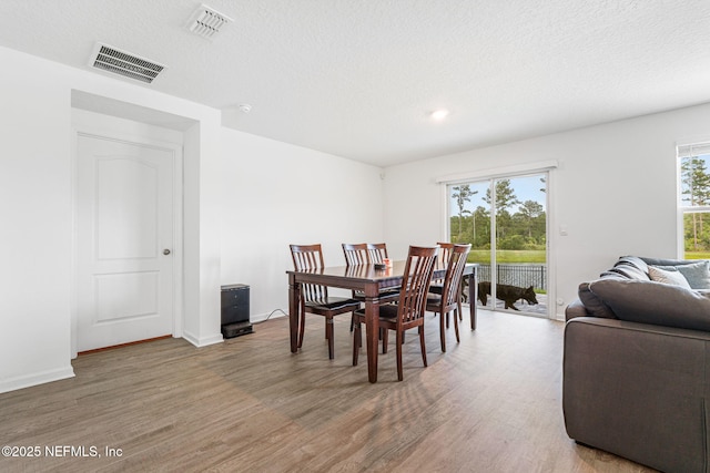 2916 Duck Hollow Ln, Green Cove Springs, FL 32043 - dining area featuring wood finished floors, baseboards, and a textured ceiling