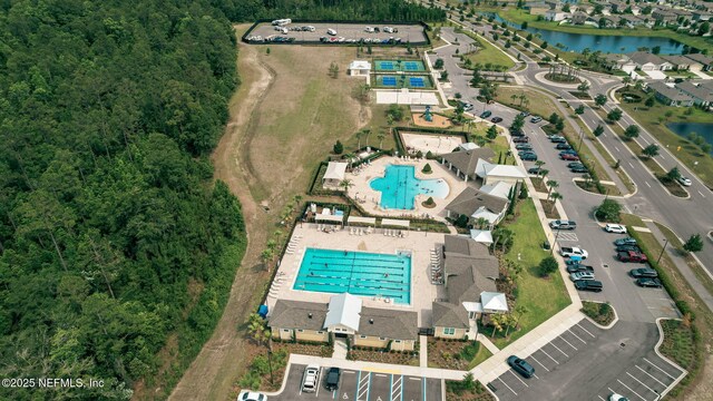 2916 Duck Hollow Ln, Green Cove Springs, FL 32043 - aerial view of property's location featuring a pool area and a large body of water