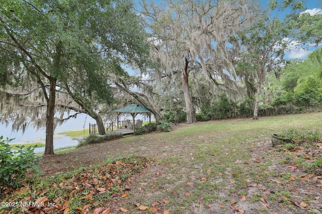 6470 Brooklyn Bay Rd, Keystone Heights, FL 32656 - view of green lawn featuring a gazebo