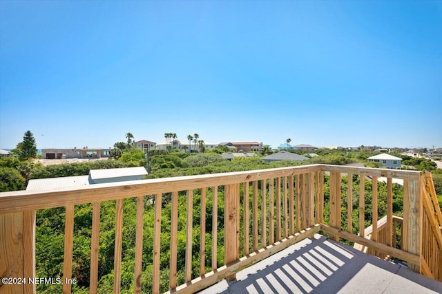 balcony with a residential view