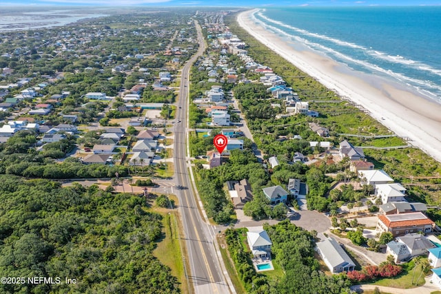 6698 A1A S, Saint Augustine, FL 32080 - aerial overview of property's location featuring expansive beach and nearby suburban area
