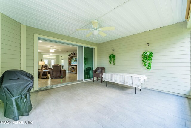 3422 Oglebay Dr, Green Cove Springs, FL 32043 - view of patio / terrace featuring french doors and ceiling fan