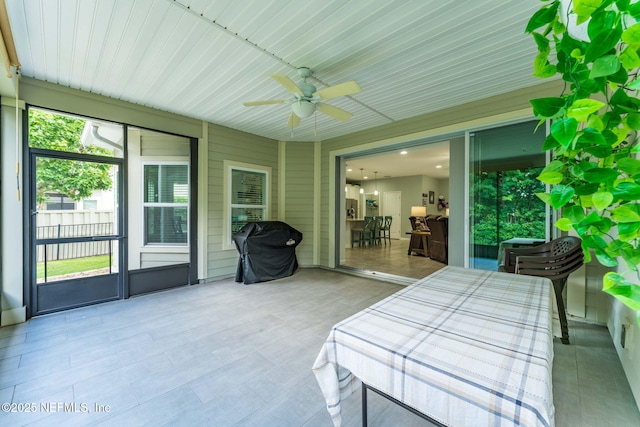 3422 Oglebay Dr, Green Cove Springs, FL 32043 - sunroom / solarium featuring a ceiling fan