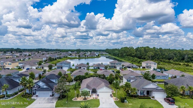 3422 Oglebay Dr, Green Cove Springs, FL 32043 - drone / aerial view featuring a water view and a residential view