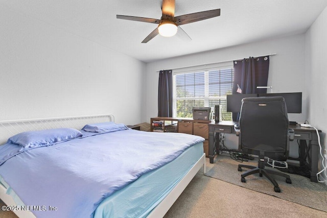 7800 Point Meadows Dr Unit 1035, Jacksonville, FL 32256 - carpeted bedroom featuring a ceiling fan and an office area