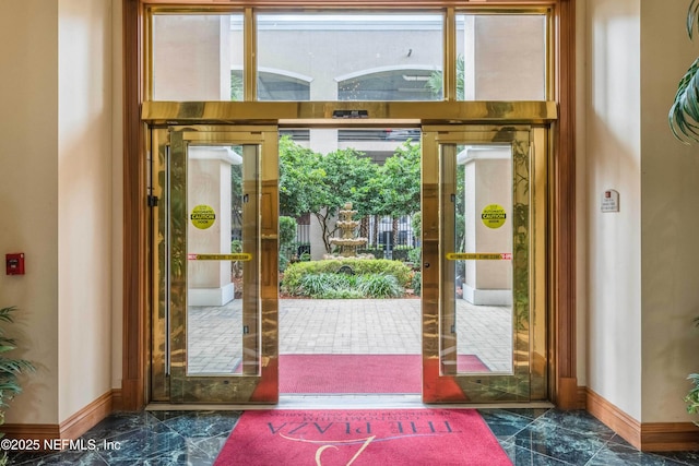 400 E Bay St Unit 502, Jacksonville, FL 32202 - doorway with marble finish floor and baseboards