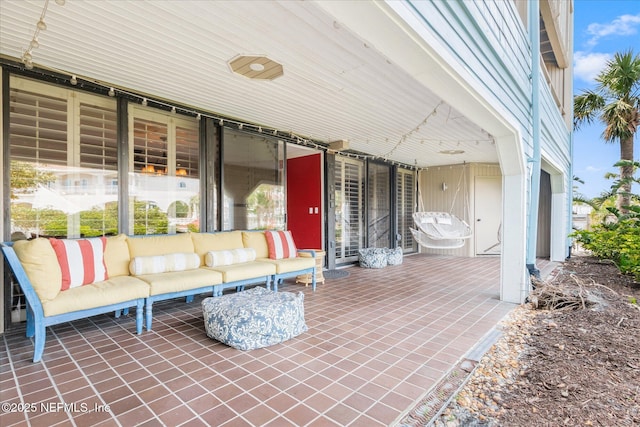 view of patio / terrace featuring an outdoor hangout area