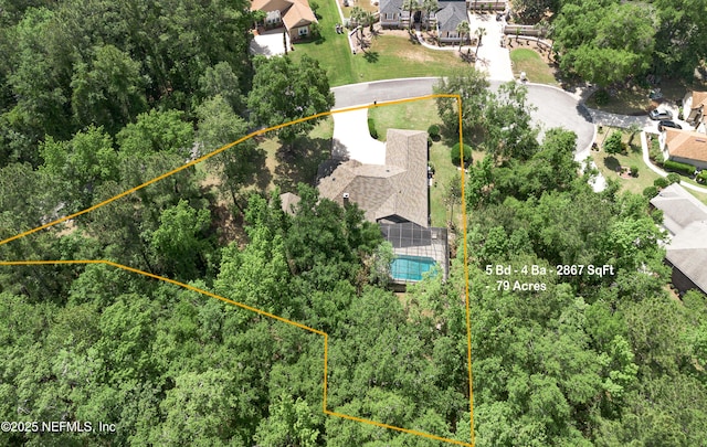 bird's eye view featuring a residential view
