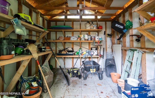 view of storage room