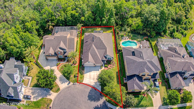 1911 Salt Creek Dr, Fleming Island, FL 32003 - birds eye view of property featuring a residential view