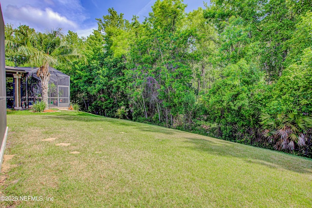1911 Salt Creek Dr, Fleming Island, FL 32003 - view of yard featuring a lanai