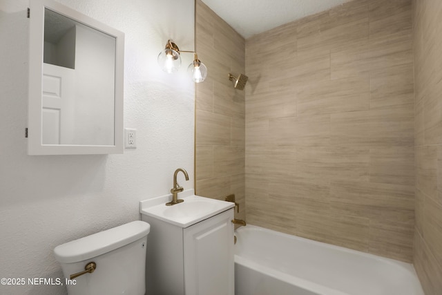 5246 Sunderland Rd, Jacksonville, FL 32210 - bathroom featuring tub / shower combination, vanity, and toilet