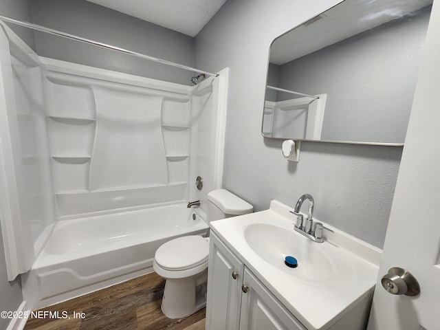 860 Westbrook Rd, Jacksonville, FL 32209 - full bath featuring toilet, shower / bath combination, wood finished floors, and vanity