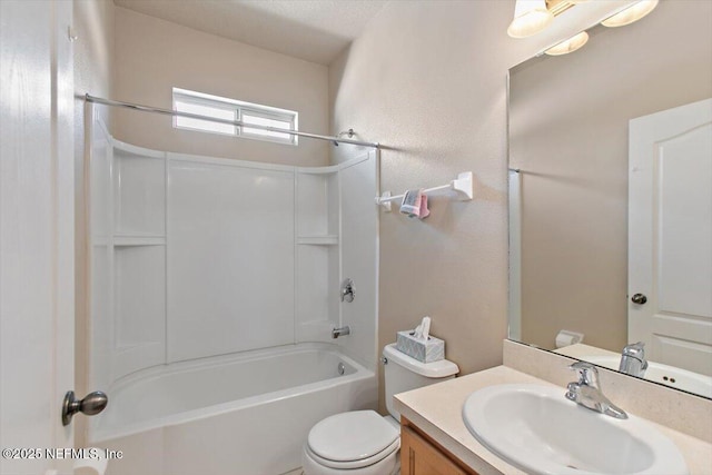 13644 Goodson Pl, Jacksonville, FL 32226 - bathroom with toilet, vanity, and shower / tub combination