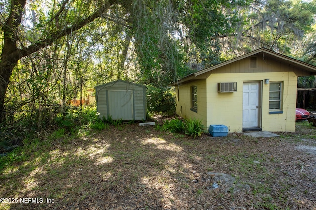 view of shed