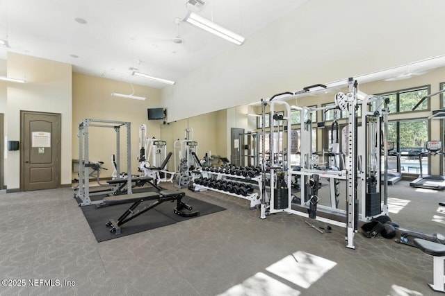 100 Fairway Park Blvd Unit 1101, Ponte Vedra Beach, FL 32082 - workout area with a high ceiling