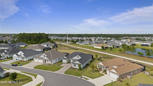 drone / aerial view featuring a residential view