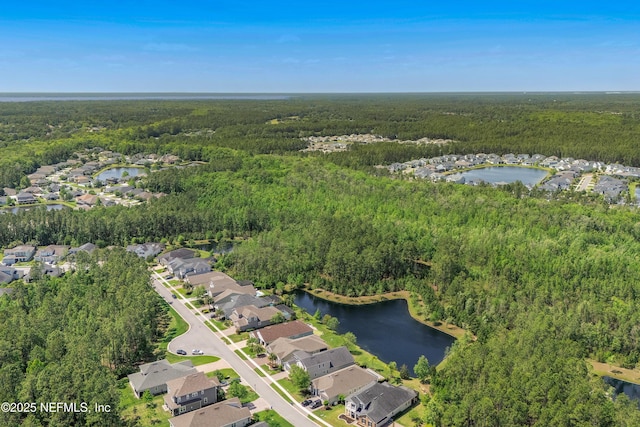 314 Freshwater Dr, Saint Johns, FL 32259 - aerial view with a residential view, a wooded view, and a water view