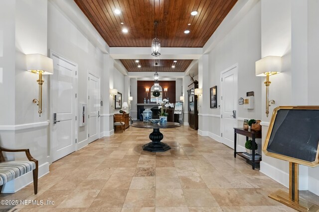 10136 Leisure Ln N Unit 26, Jacksonville, FL 32256 - common area with wood ceiling and recessed lighting
