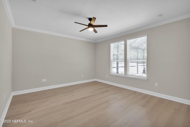 251 Dosel Ln, Saint Augustine, FL 32095 - unfurnished room with ornamental molding, light wood-style floors, and ceiling fan