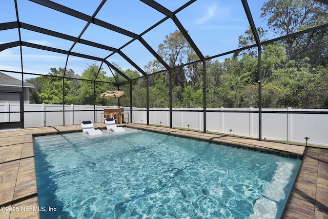 251 Dosel Ln, Saint Augustine, FL 32095 - view of pool featuring a patio area, a fenced in pool, and a lanai