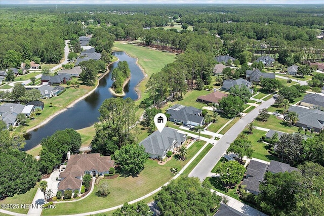 3241 Sequoyah Cir, Saint Johns, FL 32259 - bird's eye view featuring a forest view, a residential view, and a water view