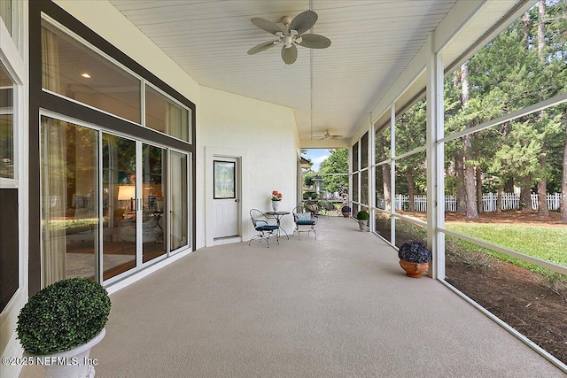 3241 Sequoyah Cir, Saint Johns, FL 32259 - unfurnished sunroom with a ceiling fan