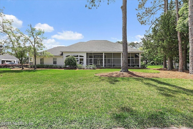 3241 Sequoyah Cir, Saint Johns, FL 32259 - rear view of house featuring a lawn and a sunroom