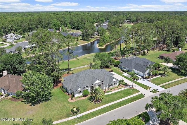 3241 Sequoyah Cir, Saint Johns, FL 32259 - birds eye view of property with a residential view, a water view, and a wooded view
