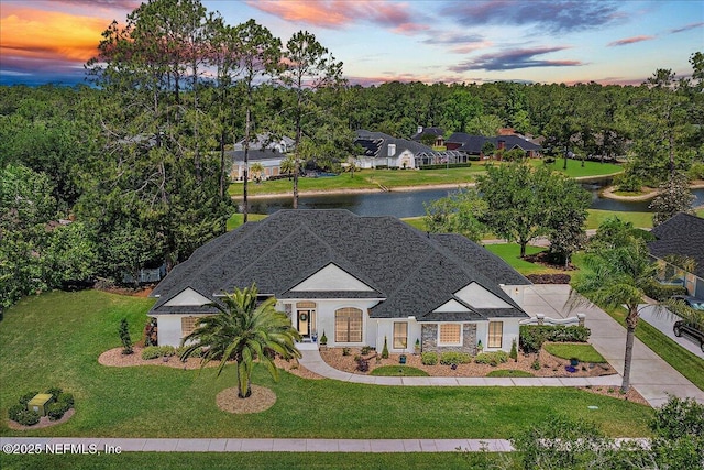 3241 Sequoyah Cir, Saint Johns, FL 32259 - birds eye view of property featuring a water view